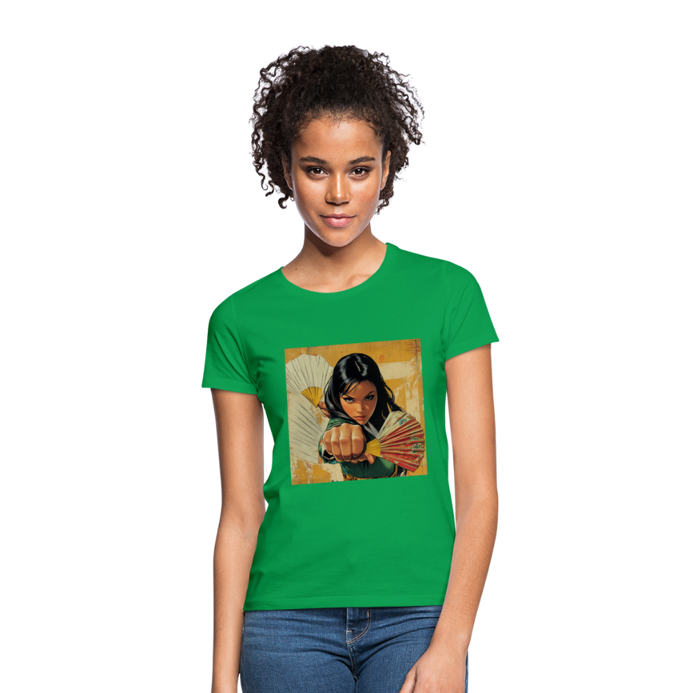 Blå Lotus , T-shirt dam - kellygrön