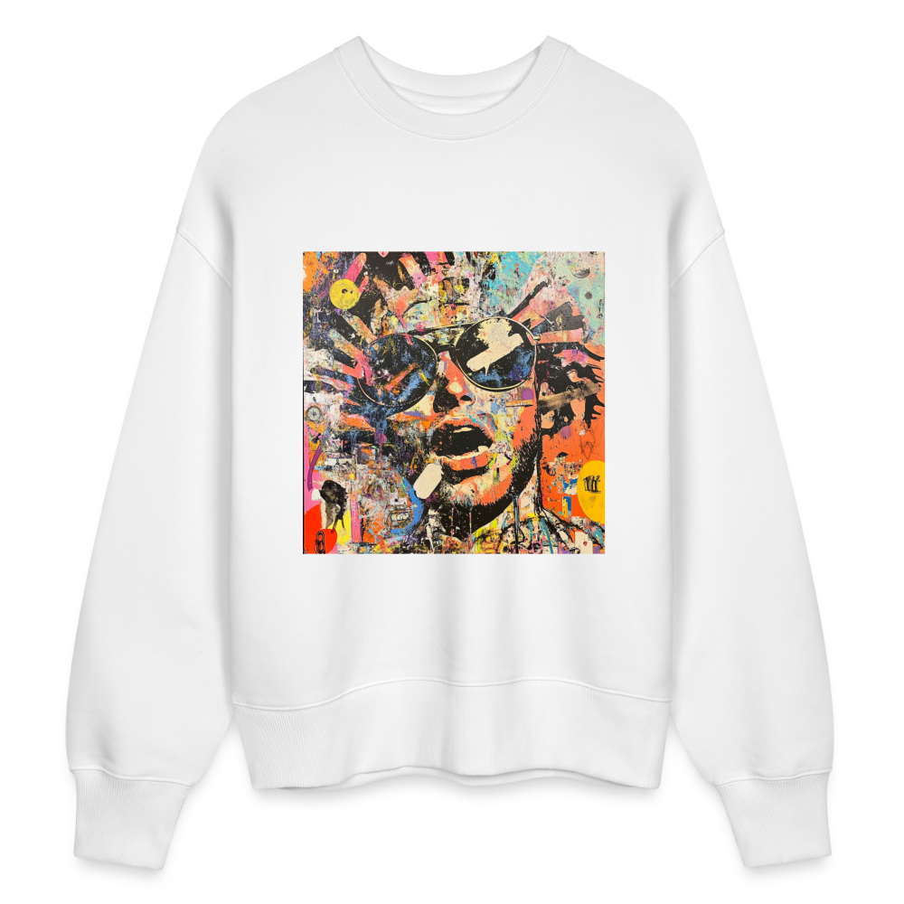 Cosmic Soul Groove, Ekologisk oversizetröja RADDER unisex från Stanley/Stella - vit