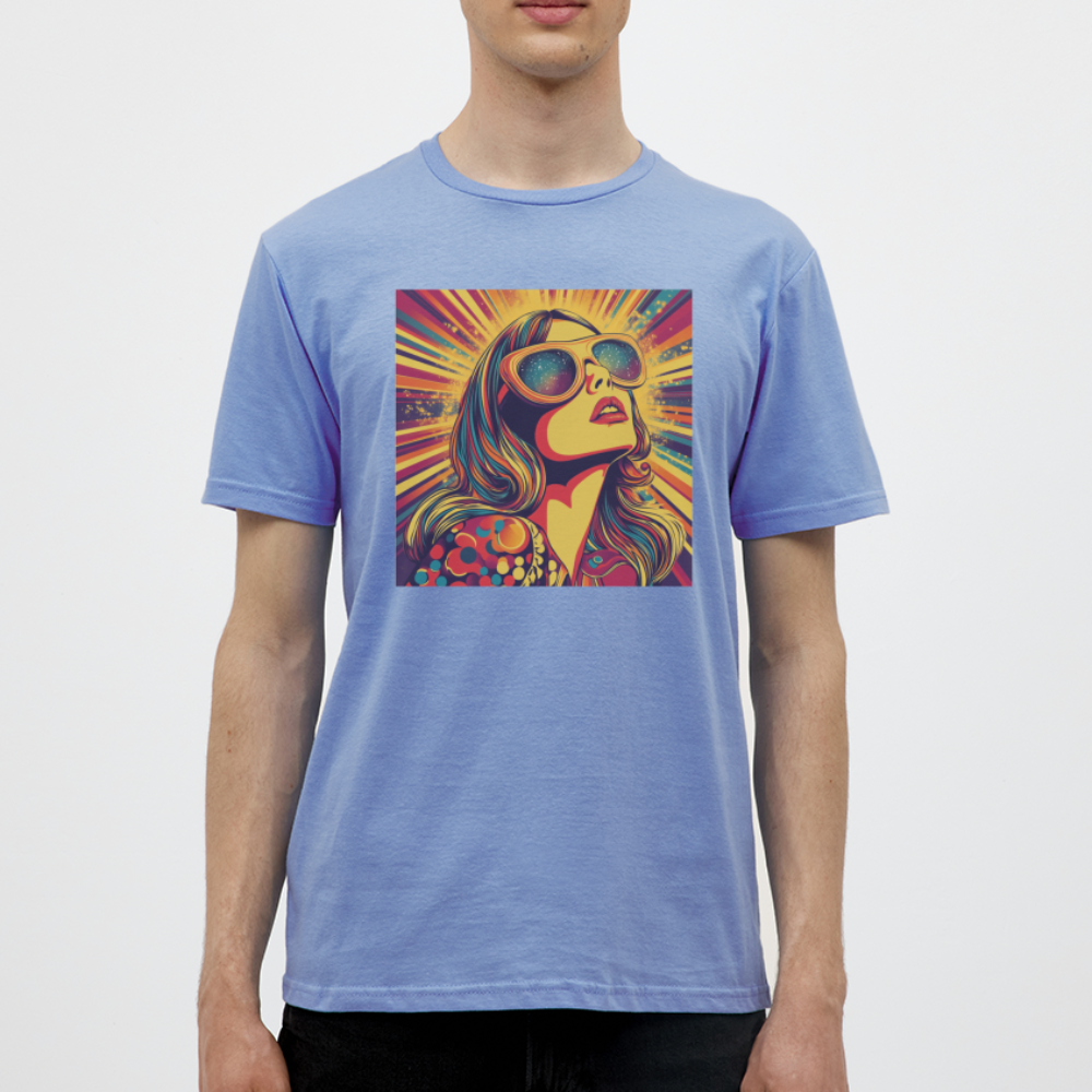 Disco Fever, T-shirt herr - carolina blue