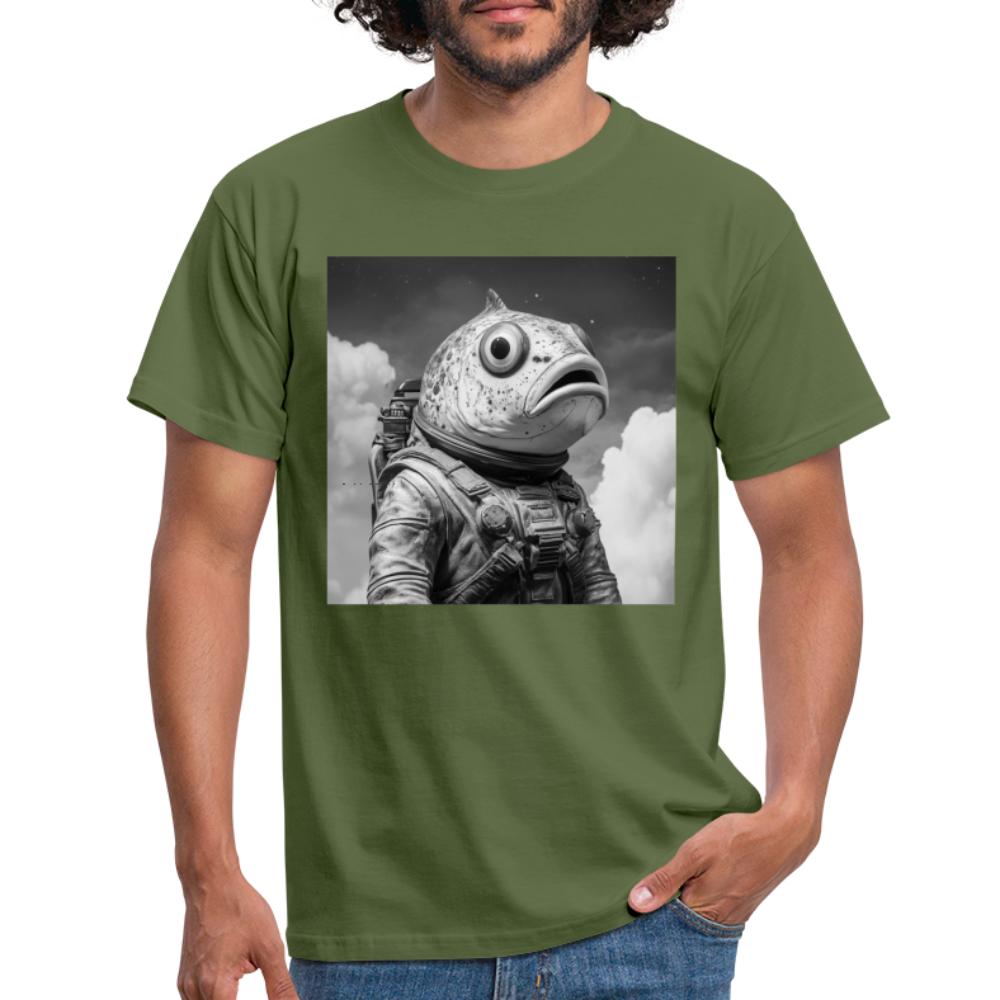 En ensam simtur i universum, T-shirt herr - Militärgrön