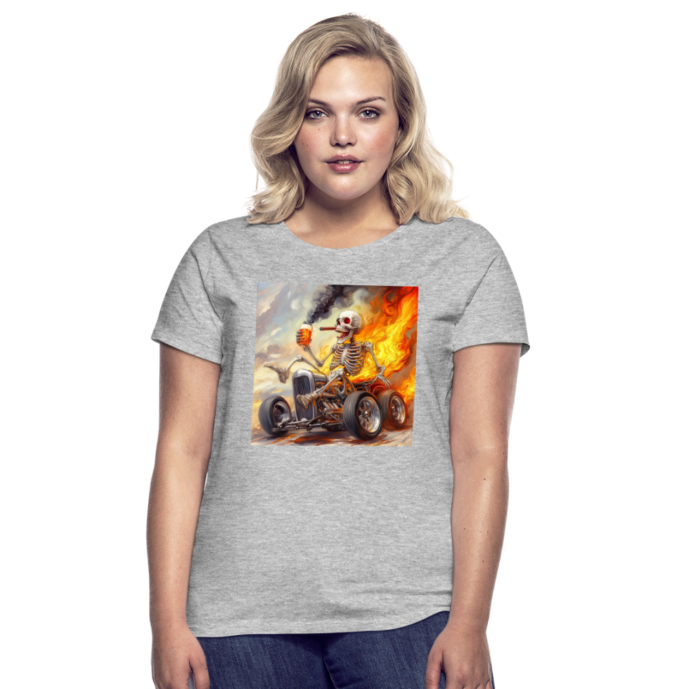 Knekta Krash, T-shirt dam - gråmelerad