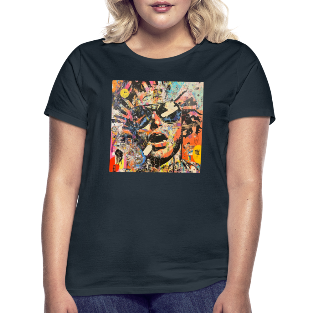 Cosmic Soul Groove, T-shirt dam - marinblå
