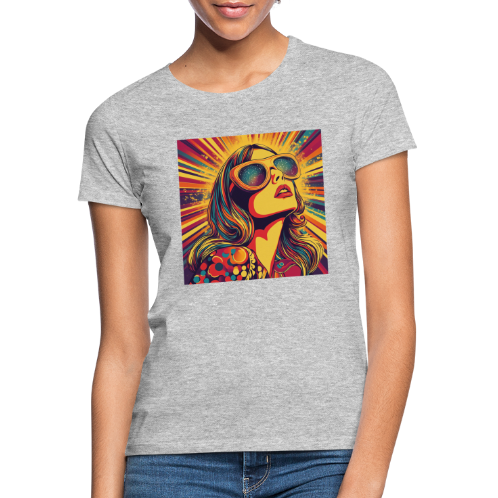 Disco Fever, T-shirt dam - gråmelerad