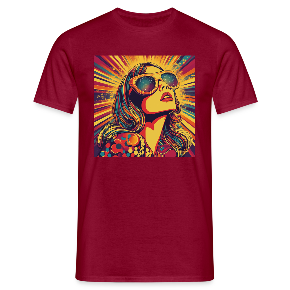 Disco Fever, T-shirt herr - tegelröd