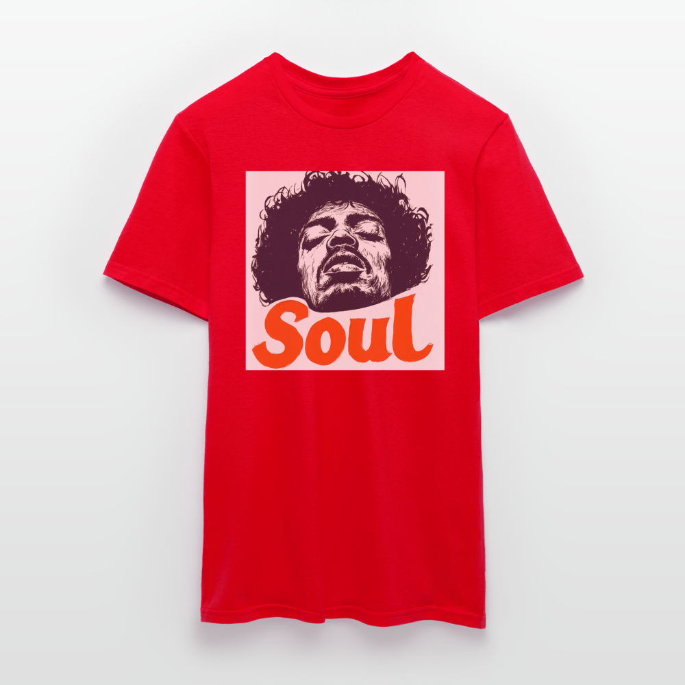 Kärlek, frihet och rättvisa, T-shirt herr - röd