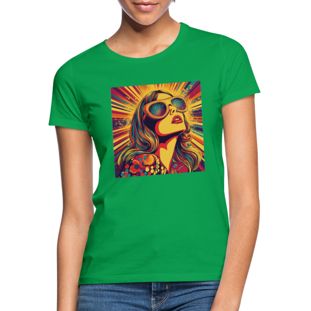 Disco Fever, T-shirt dam - kellygrön