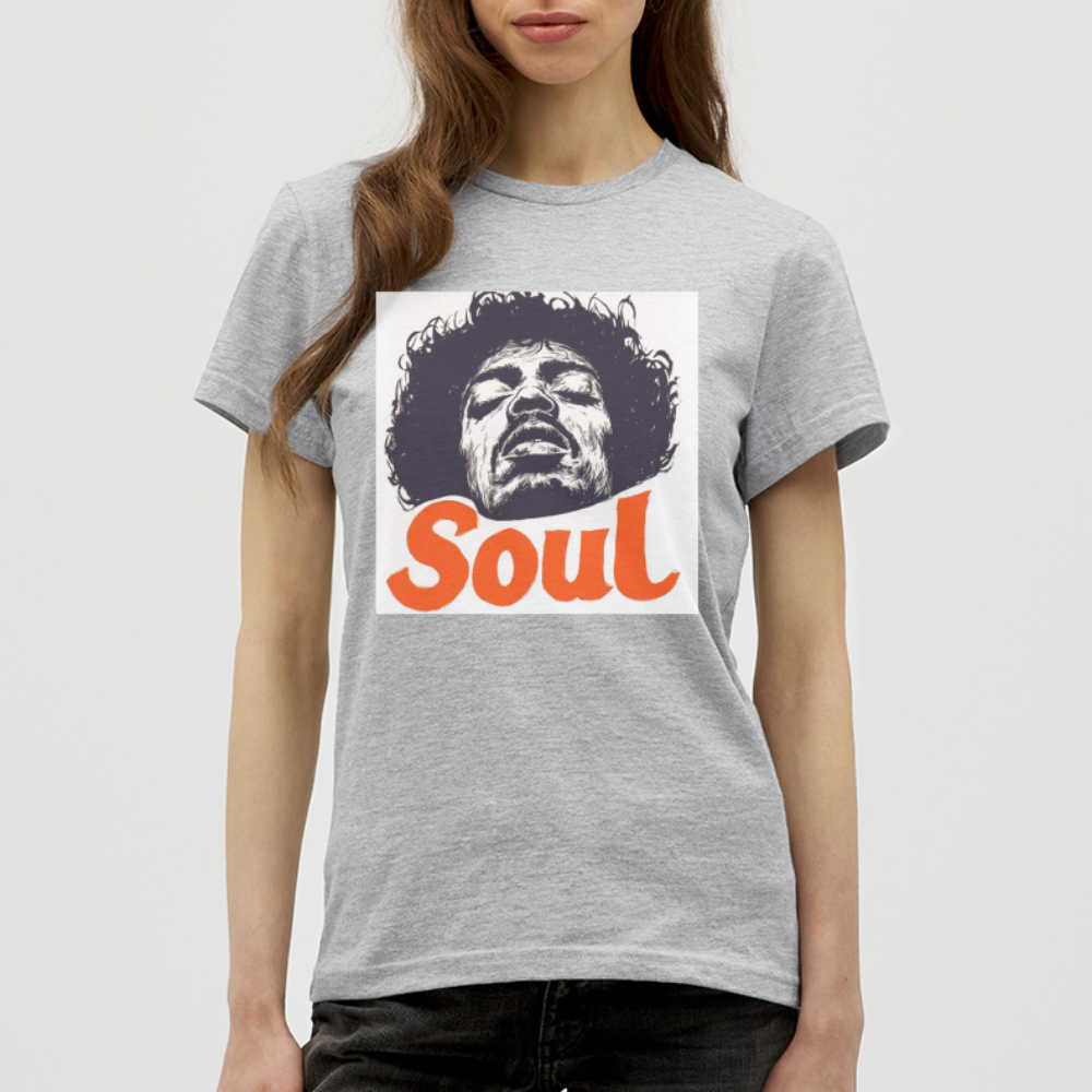Soul, T-shirt dam - gråmelerad