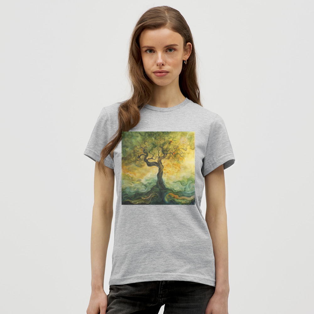 Trädets visdom, T-shirt dam - gråmelerad