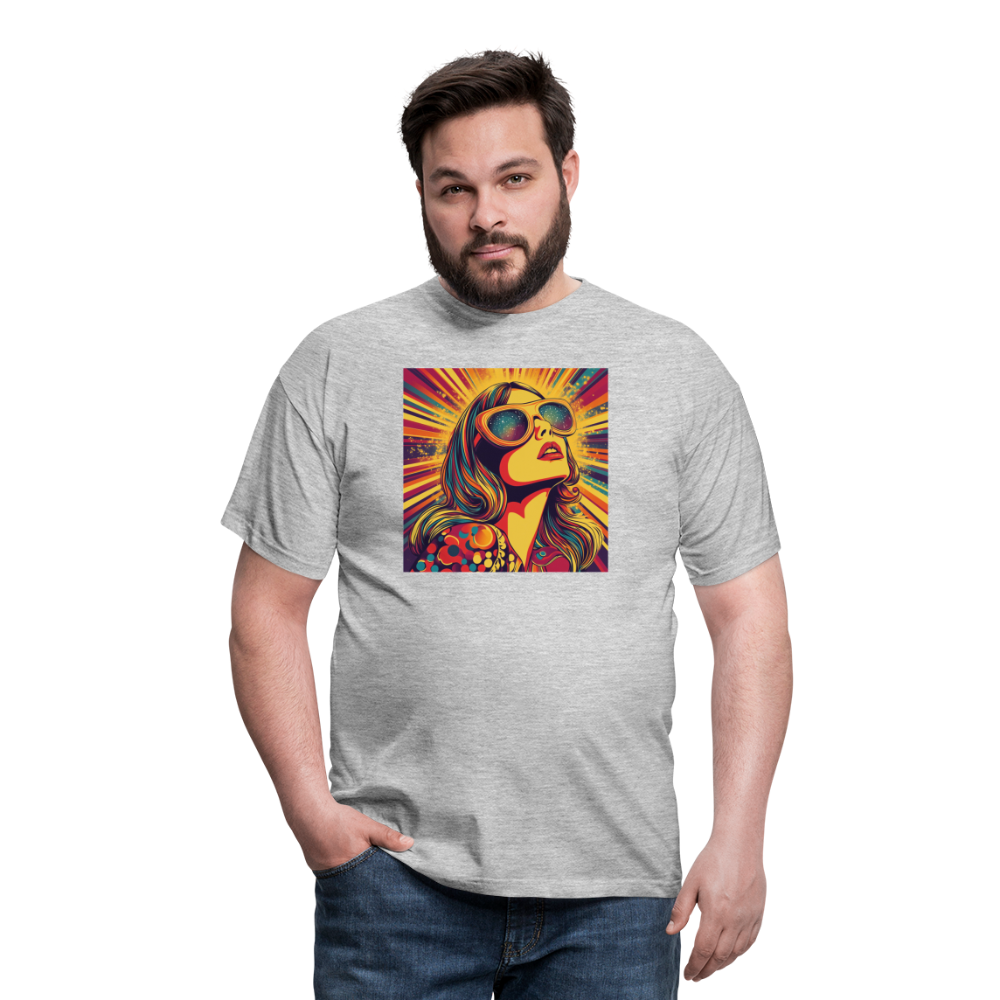 Disco Fever, T-shirt herr - gråmelerad