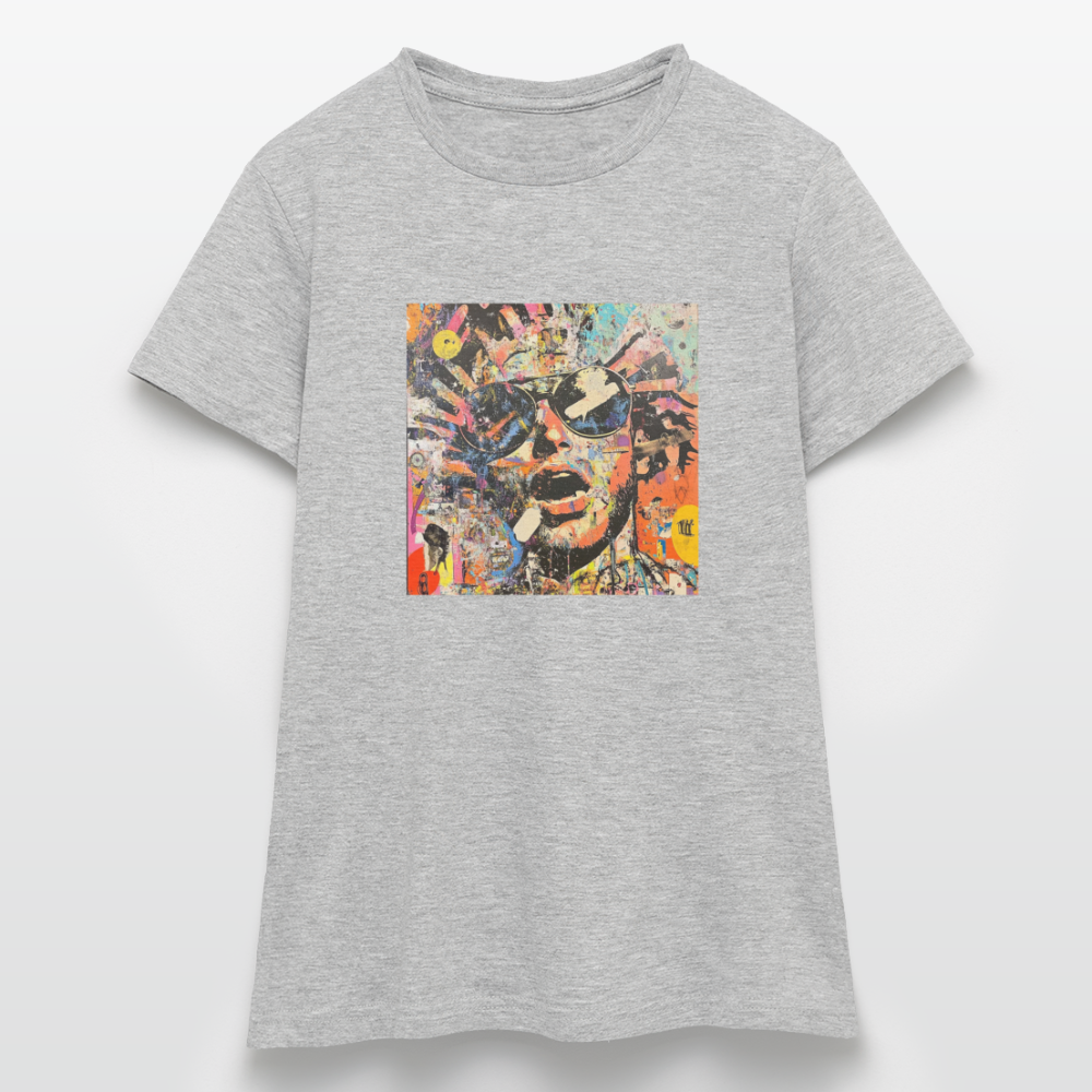 Cosmic Soul Groove, T-shirt dam - gråmelerad