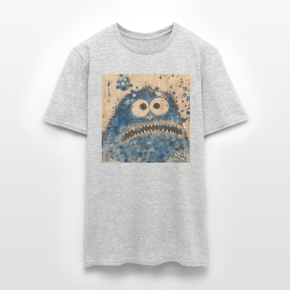 Uramiko ramlar i floden, T-shirt herr - gråmelerad