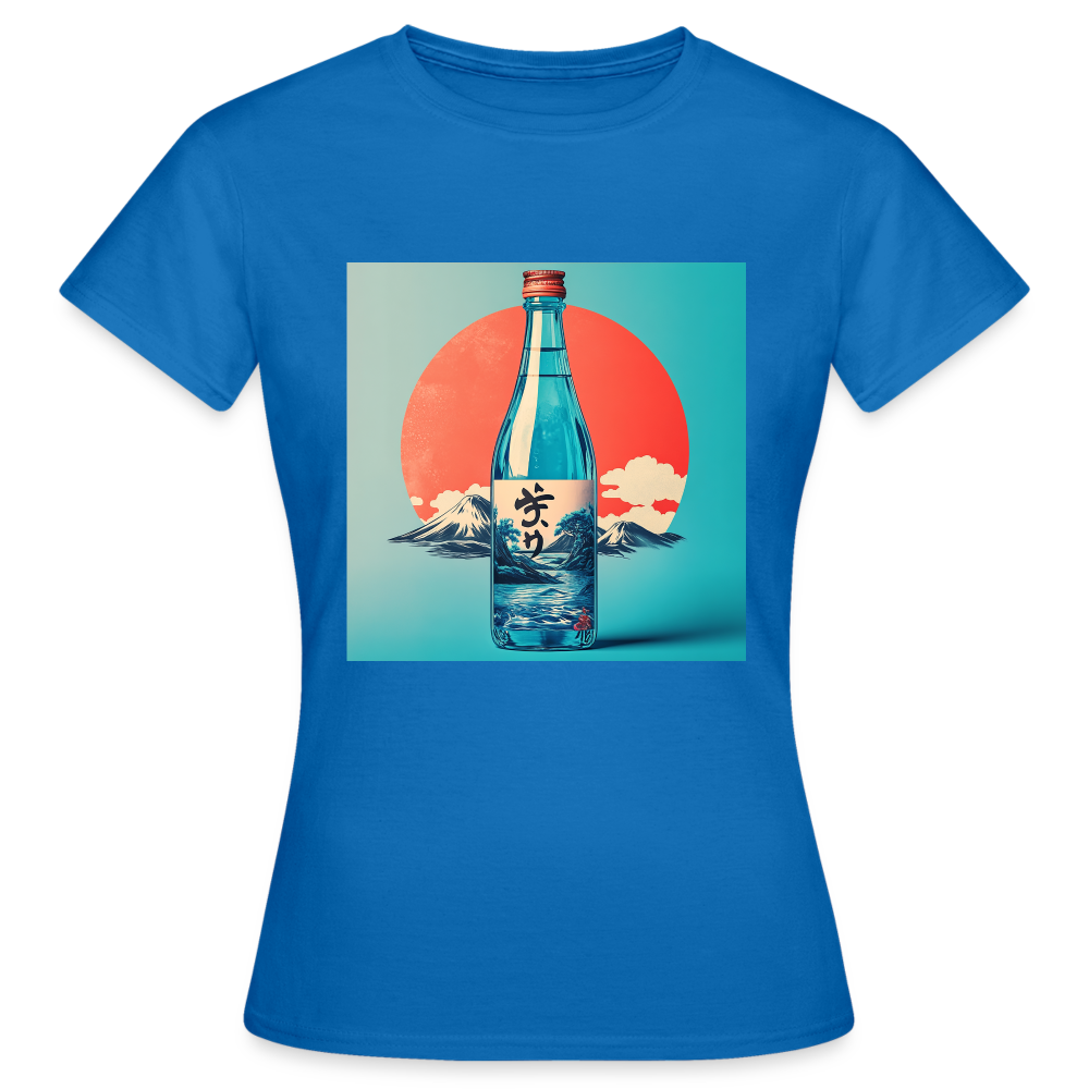 Stillhet i glas, T-shirt dam - royalblå