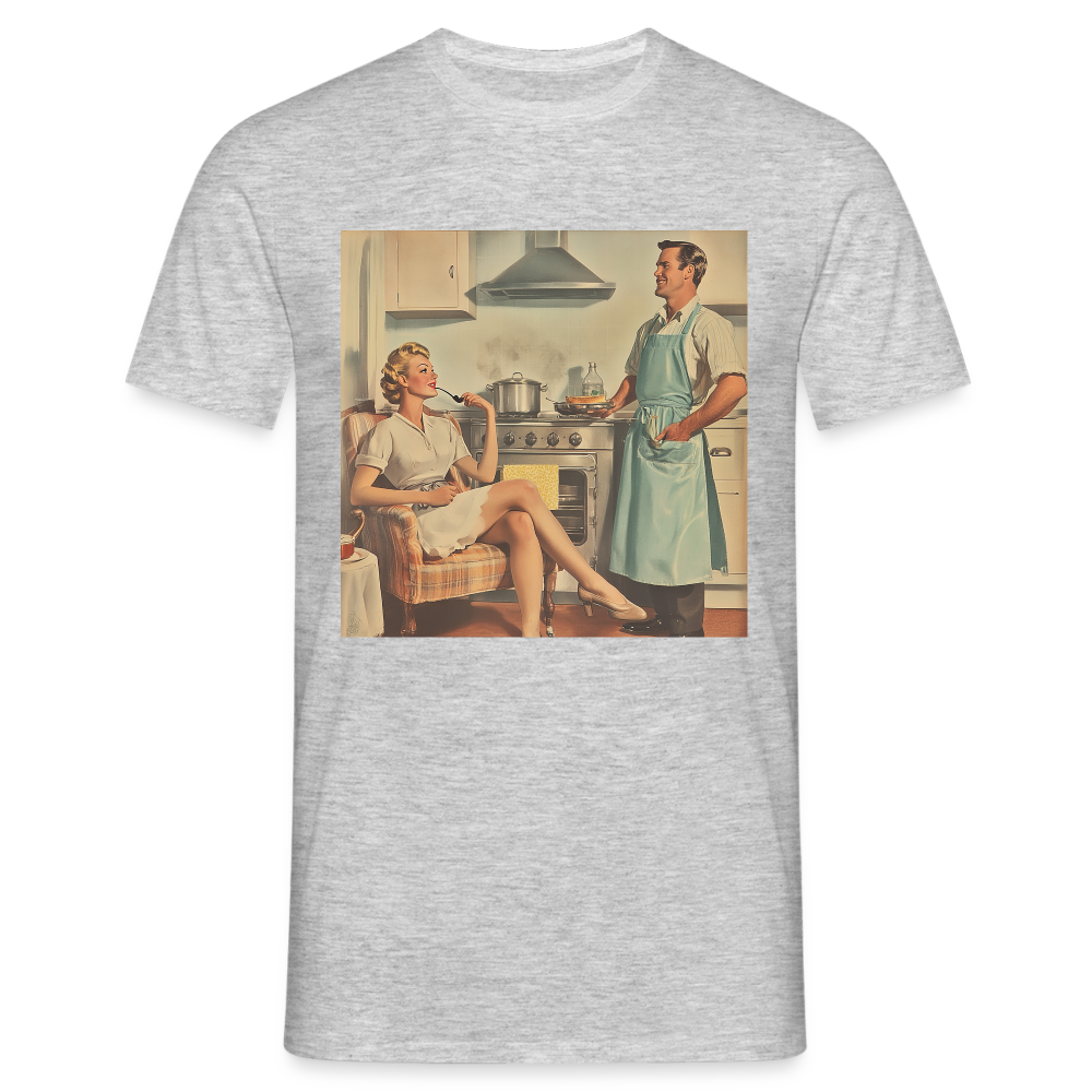 Äta bör man - annars dör man, T-shirt herr - gråmelerad