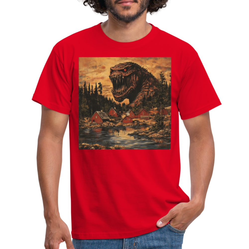 När Draken Vaknade vid Siljan, T-shirt herr - röd