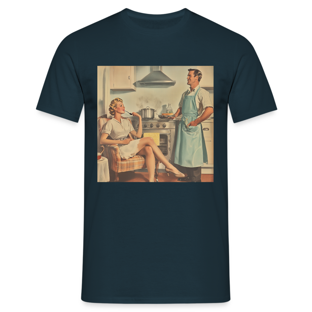 Äta bör man - annars dör man, T-shirt herr - marinblå