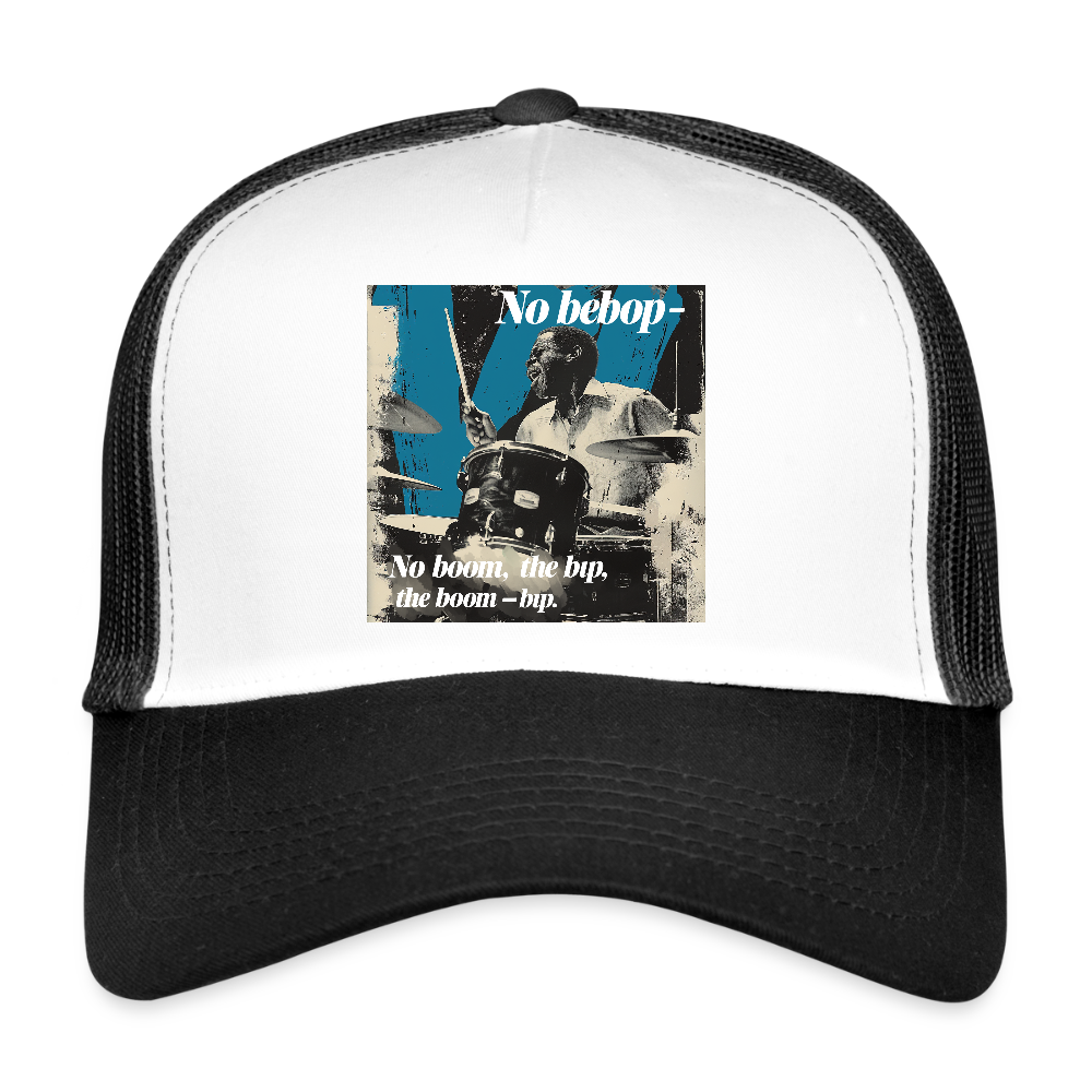 Push It Bebop, Trucker Cap - vit/svart