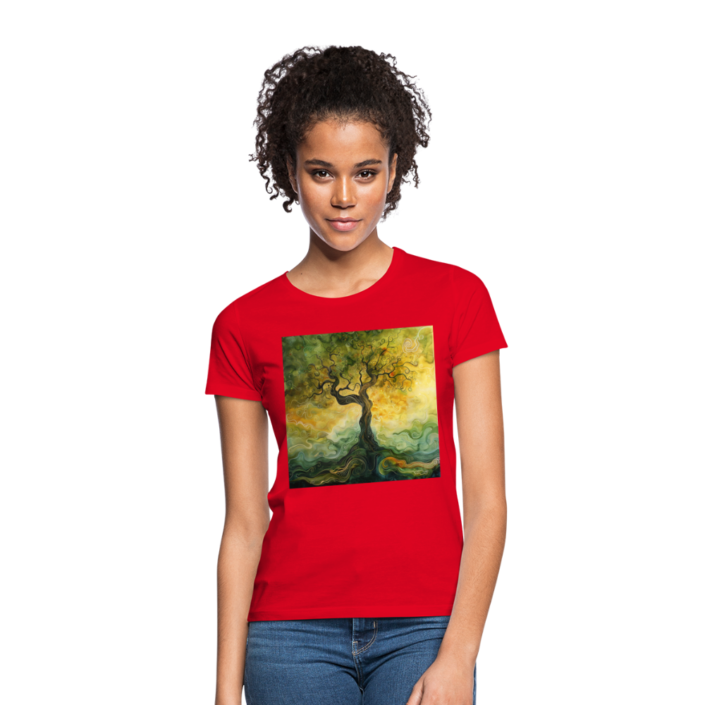 Trädets visdom, T-shirt dam - röd