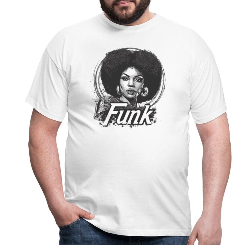 Funk Queen: Power in Motion, T-shirt herr - vit