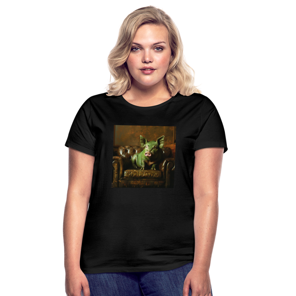 Grön Elegans, T-shirt dam - svart