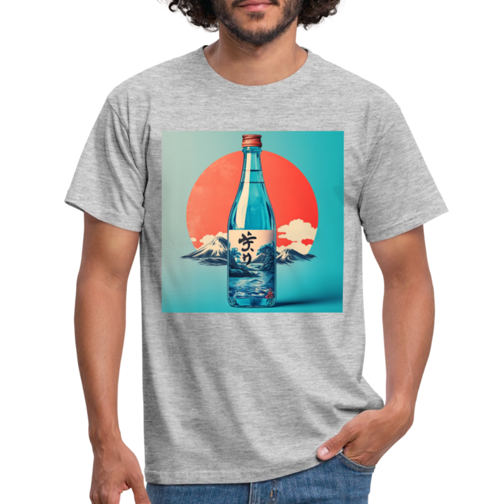 Stillhet i glas, T-shirt herr - gråmelerad