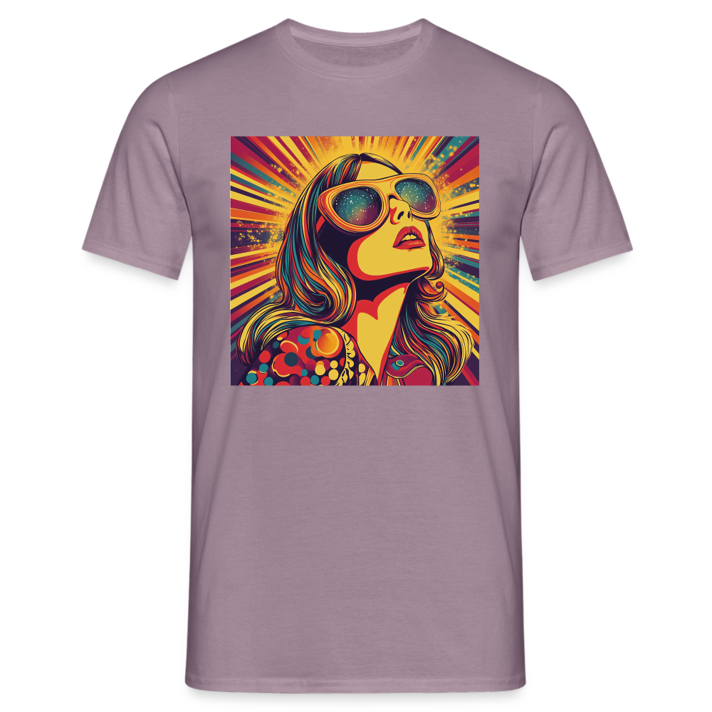 Disco Fever, T-shirt herr - lilagrå