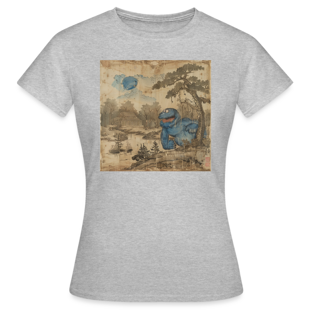 Uramiko vid floden, T-shirt dam - gråmelerad