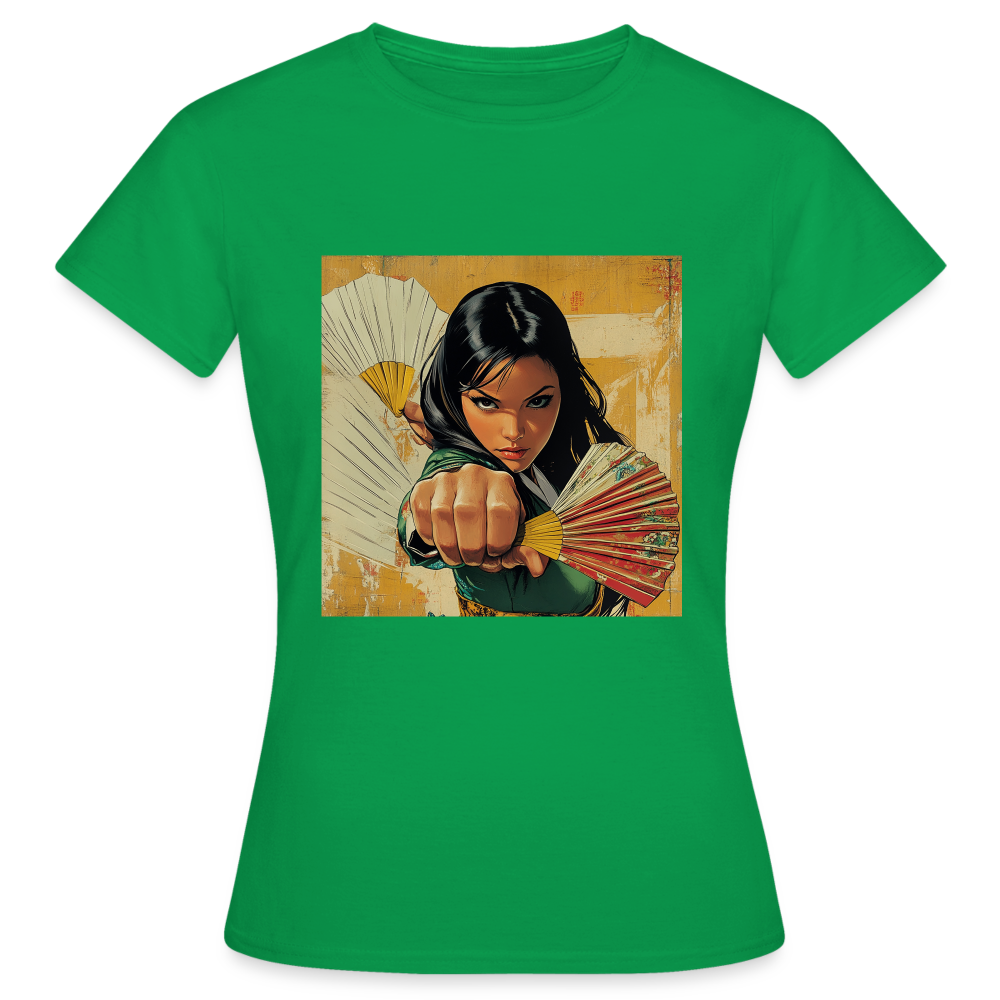 Blå Lotus , T-shirt dam - kellygrön