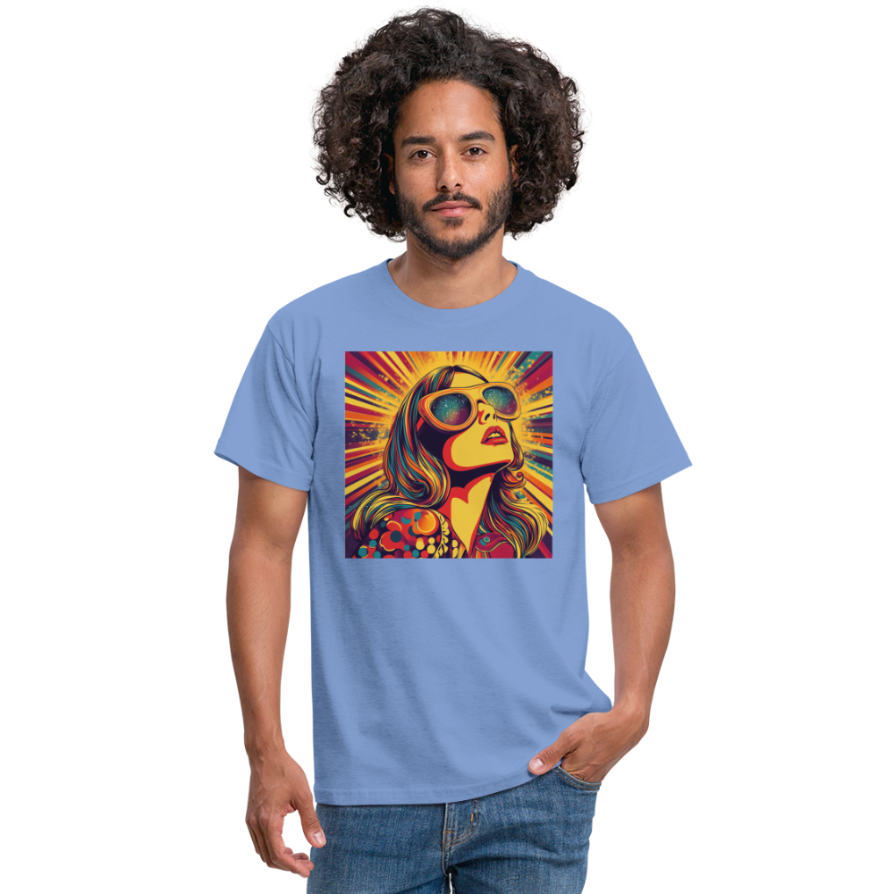 Disco Fever, T-shirt herr - carolina blue