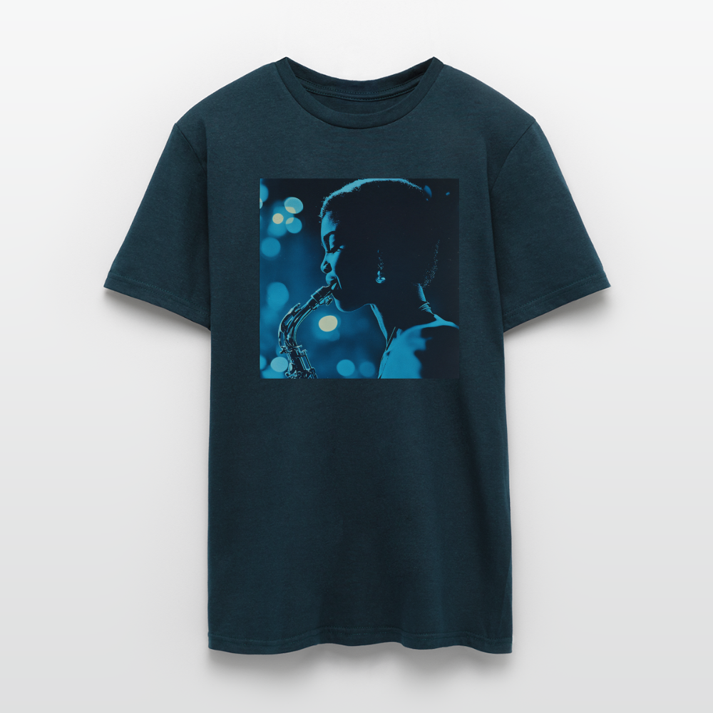 Blå toner i skymningen, T-shirt herr - marinblå
