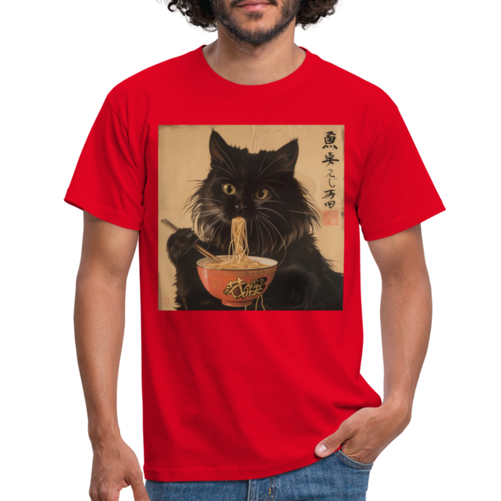 Kejsarens Katt och Ramens Hemlighet, T-shirt herr - röd