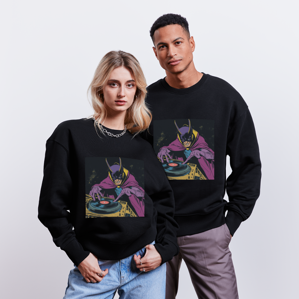 Purple Pulse, Ekologisk oversizetröja RADDER unisex från Stanley/Stella - svart