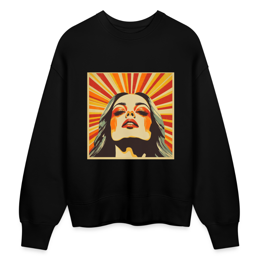 Sun Girl, Ekologisk oversizetröja RADDER unisex från Stanley/Stella - svart