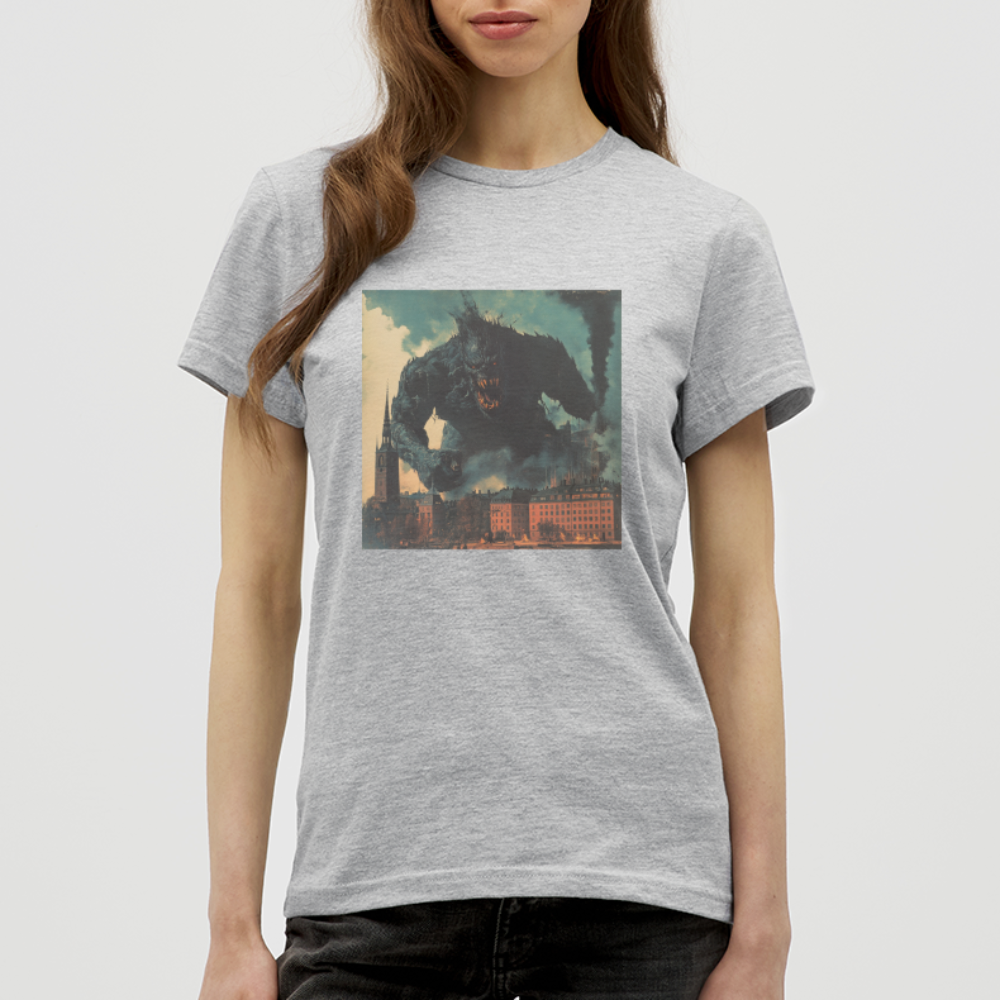 Helvetesstorm över Staden, T-shirt dam - gråmelerad