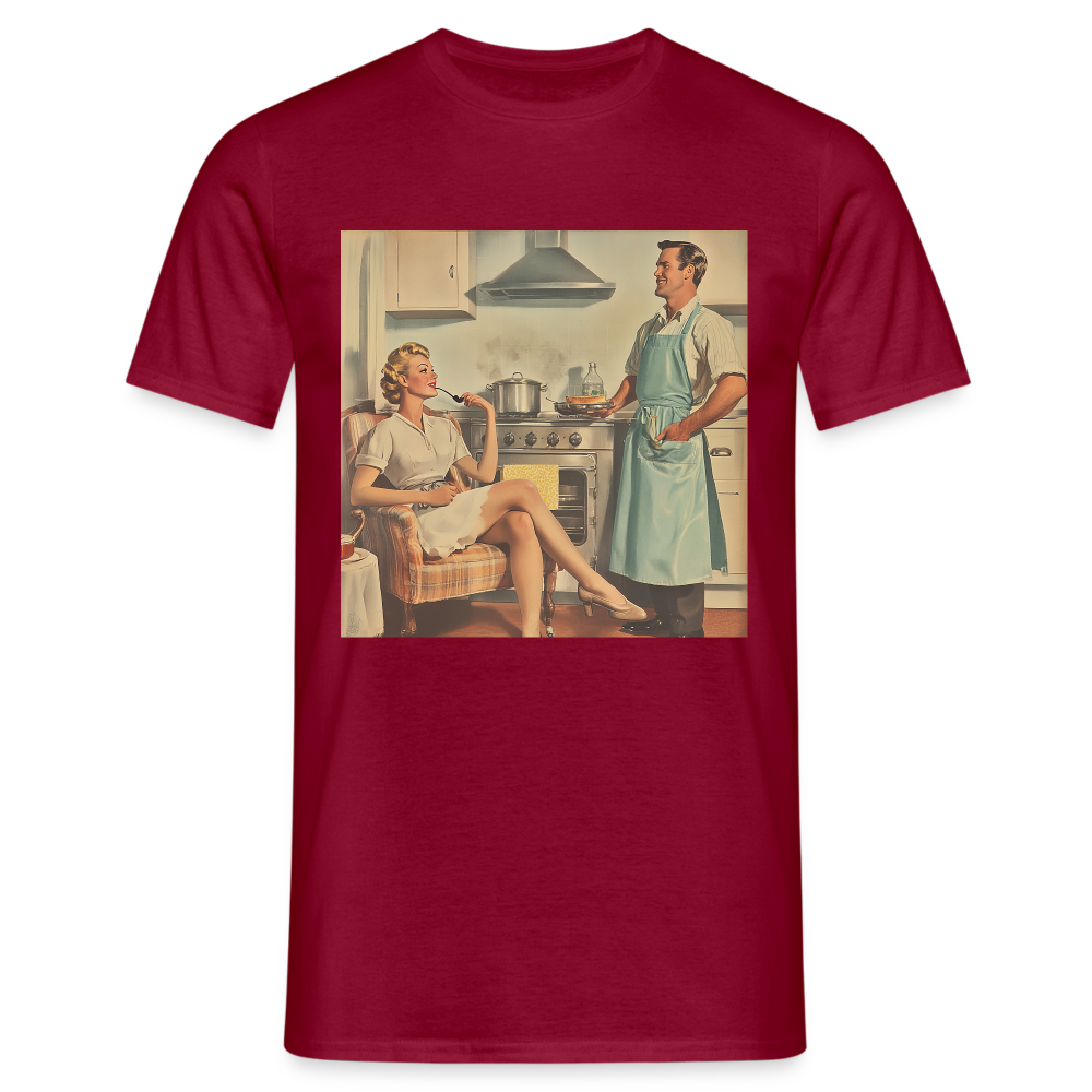Äta bör man - annars dör man, T-shirt herr - tegelröd