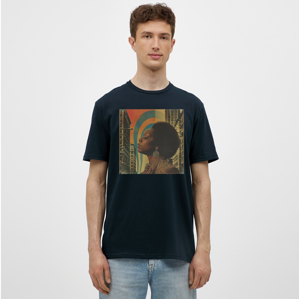 Jazz in the Moonlight, T-shirt herr - marinblå