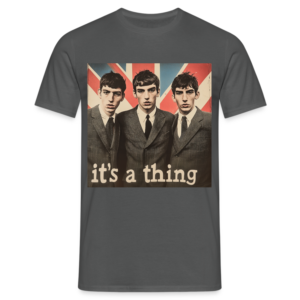 British, Bold & Unapologetic, T-shirt herr - kolgrå