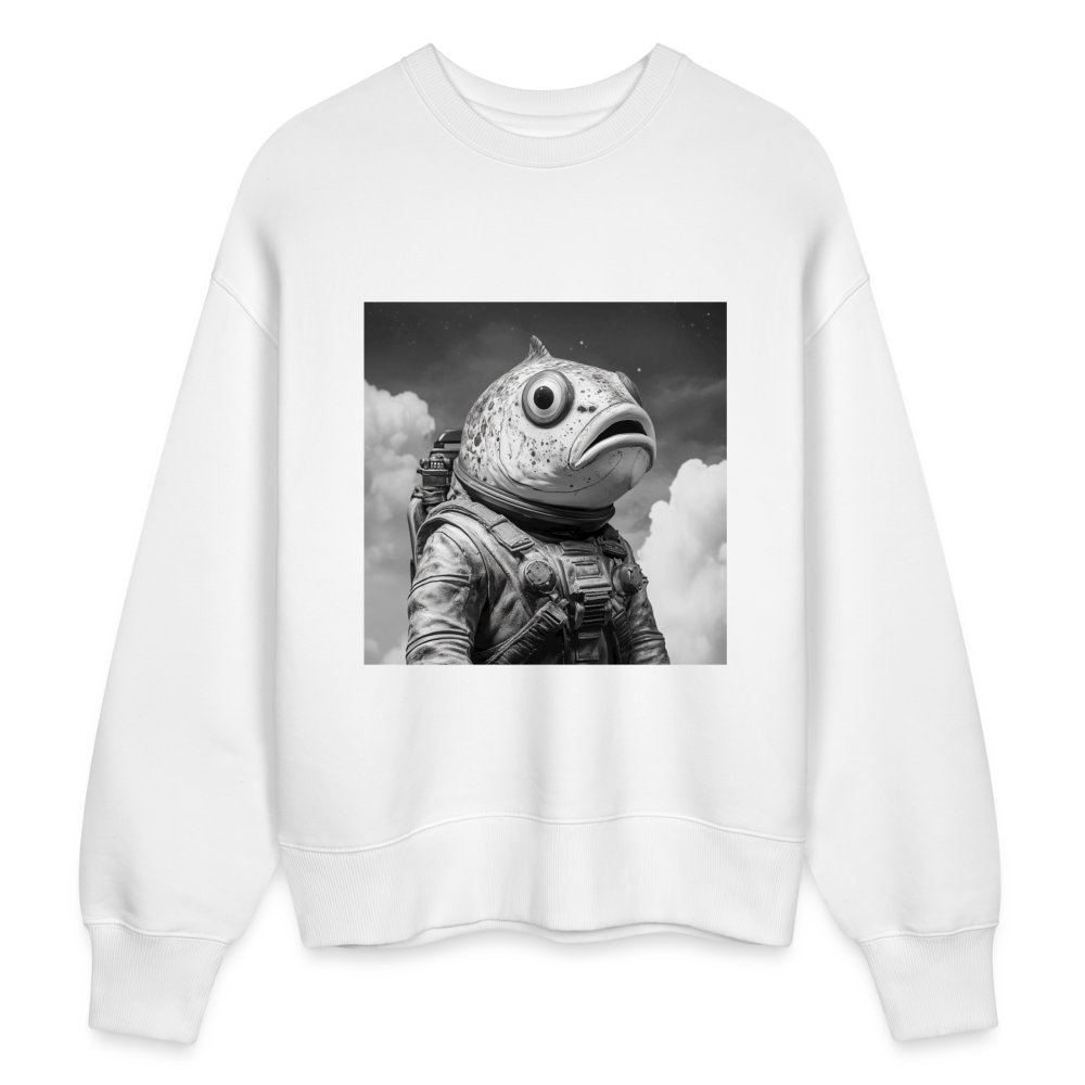 En ensam simtur i universum, Ekologisk oversizetröja RADDER unisex från Stanley/Stella - vit
