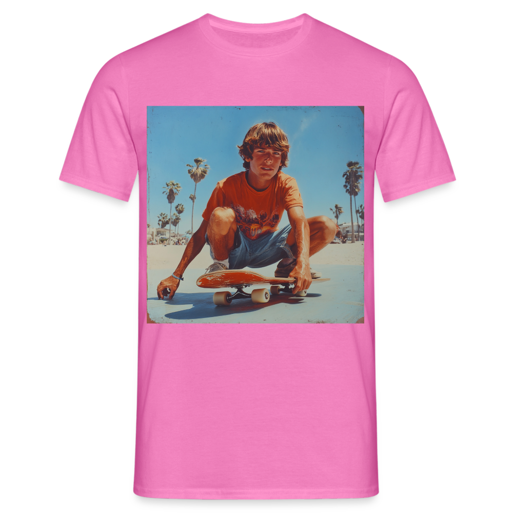Sunset Vibes, 70s Style, T-shirt herr - rosa