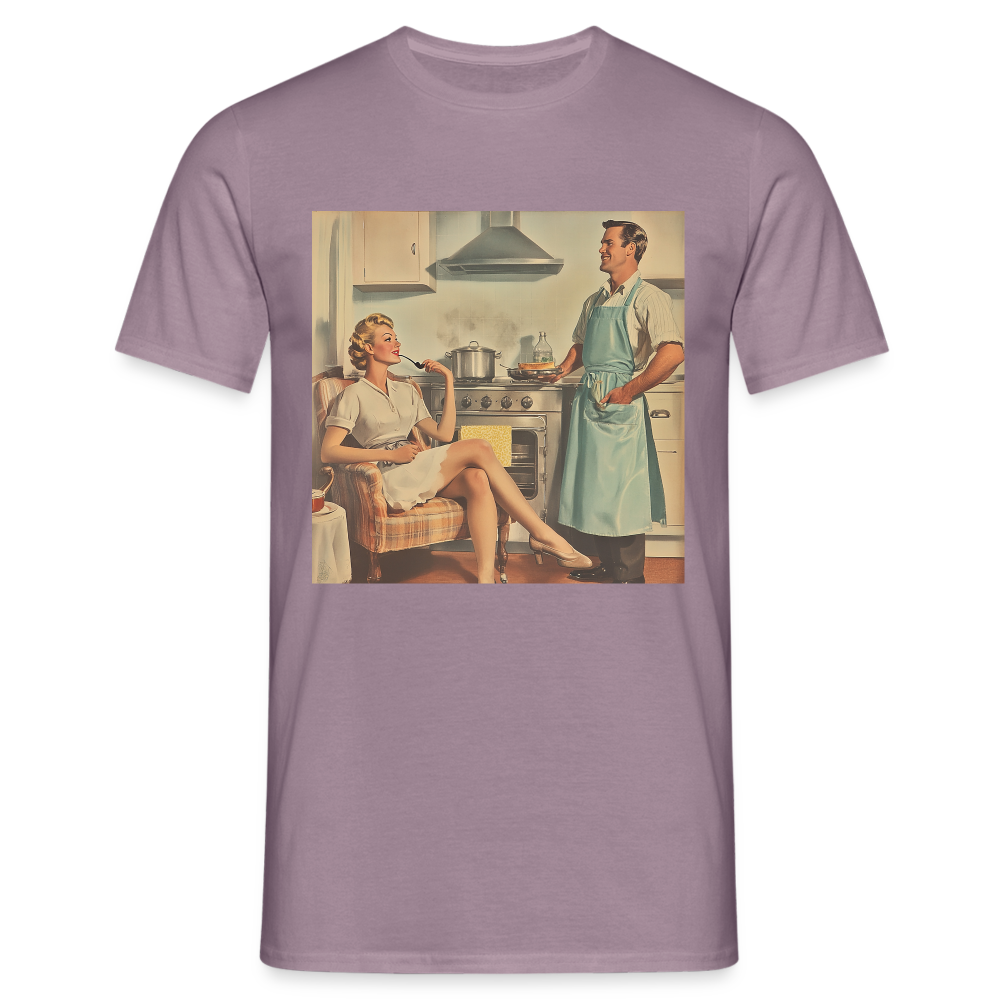 Äta bör man - annars dör man, T-shirt herr - lilagrå