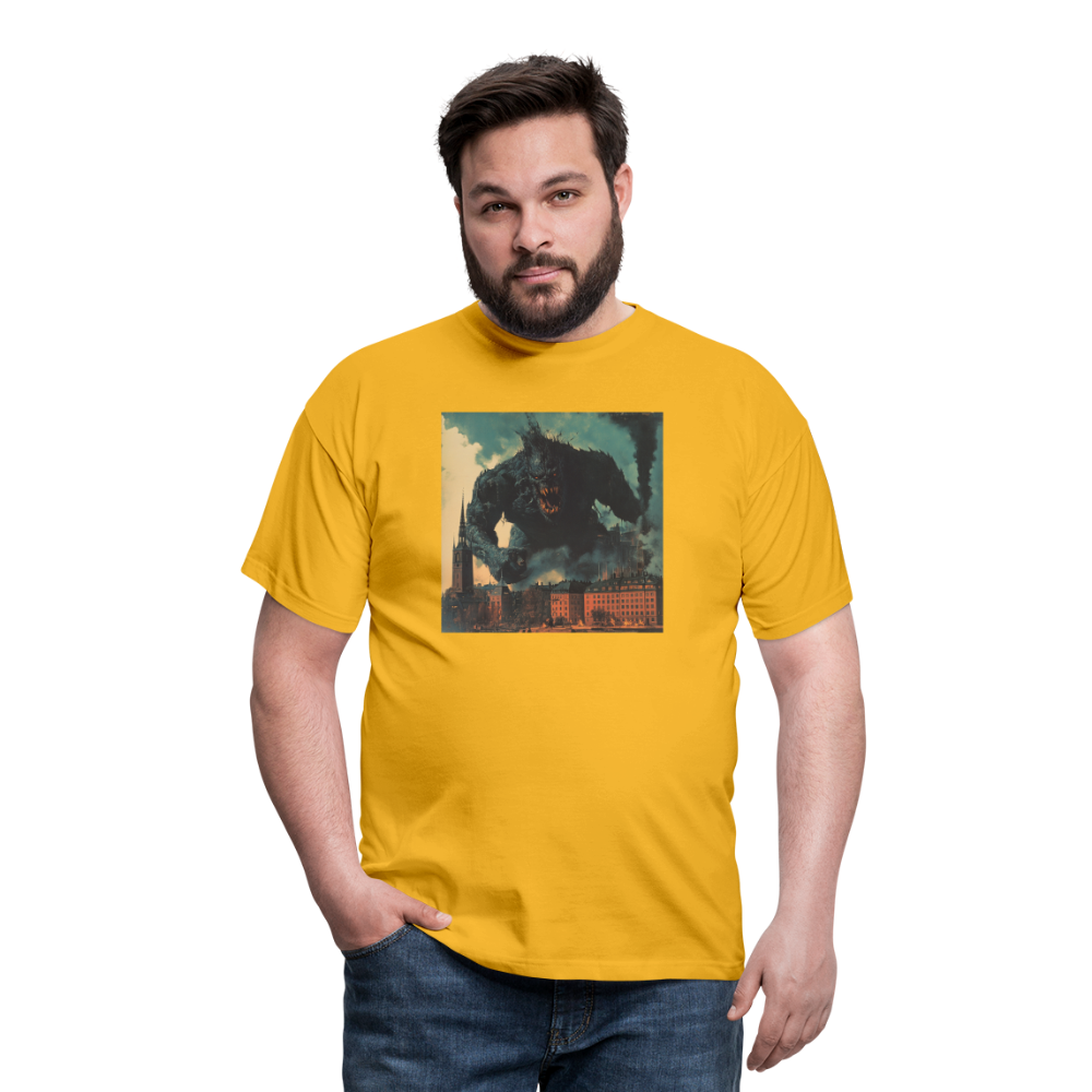 Helvetesstorm över Staden, T-shirt herr - gul