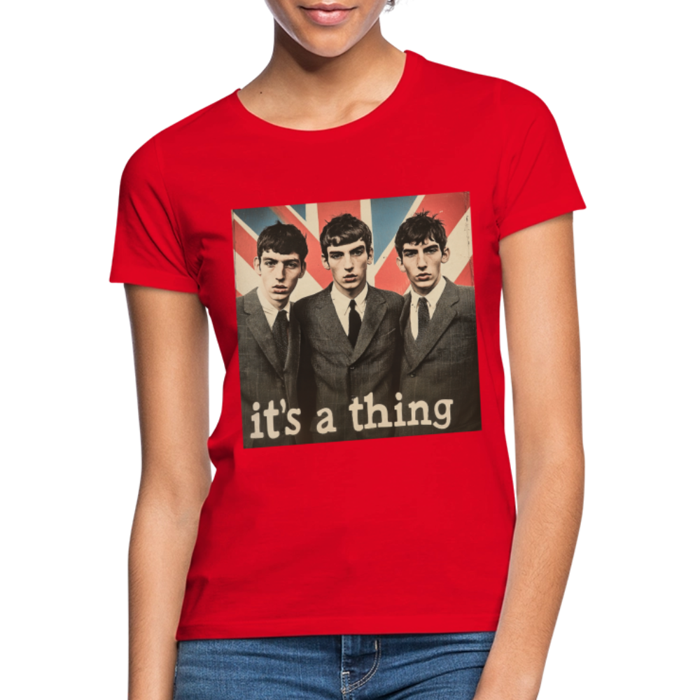 British, Bold & Unapologetic, T-shirt dam - röd