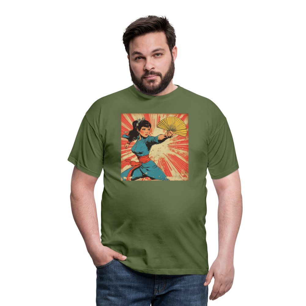 Solfjädern, T-shirt herr - Militärgrön