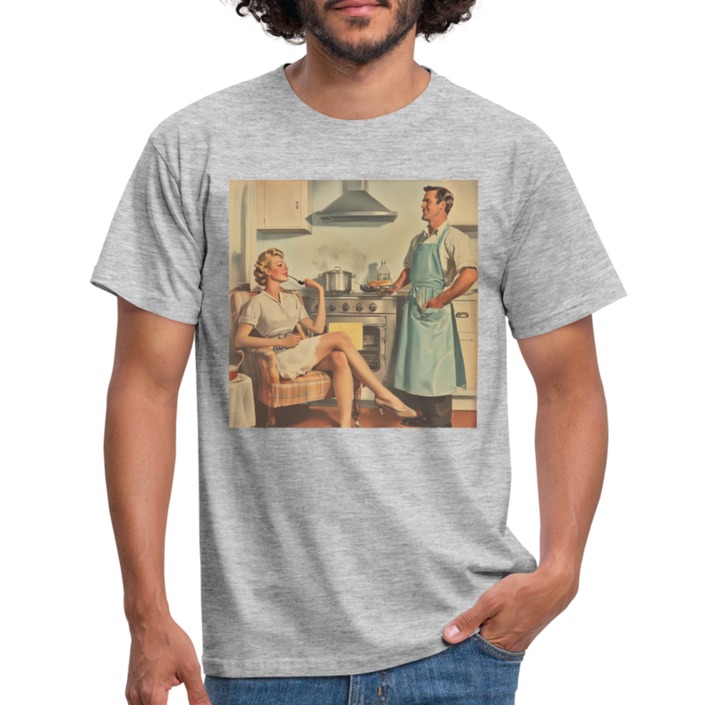 Äta bör man - annars dör man, T-shirt herr - gråmelerad
