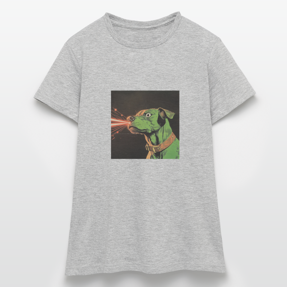 Strålhunden, T-shirt dam - gråmelerad