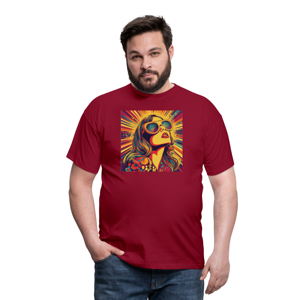 Disco Fever, T-shirt herr - tegelröd