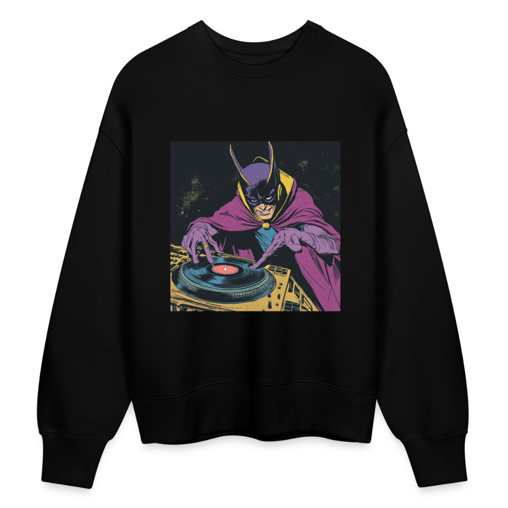 Purple Pulse, Ekologisk oversizetröja RADDER unisex från Stanley/Stella - svart