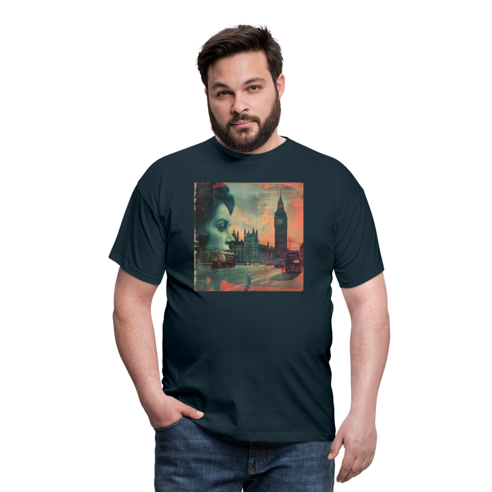 The Beat of London, T-shirt herr - marinblå