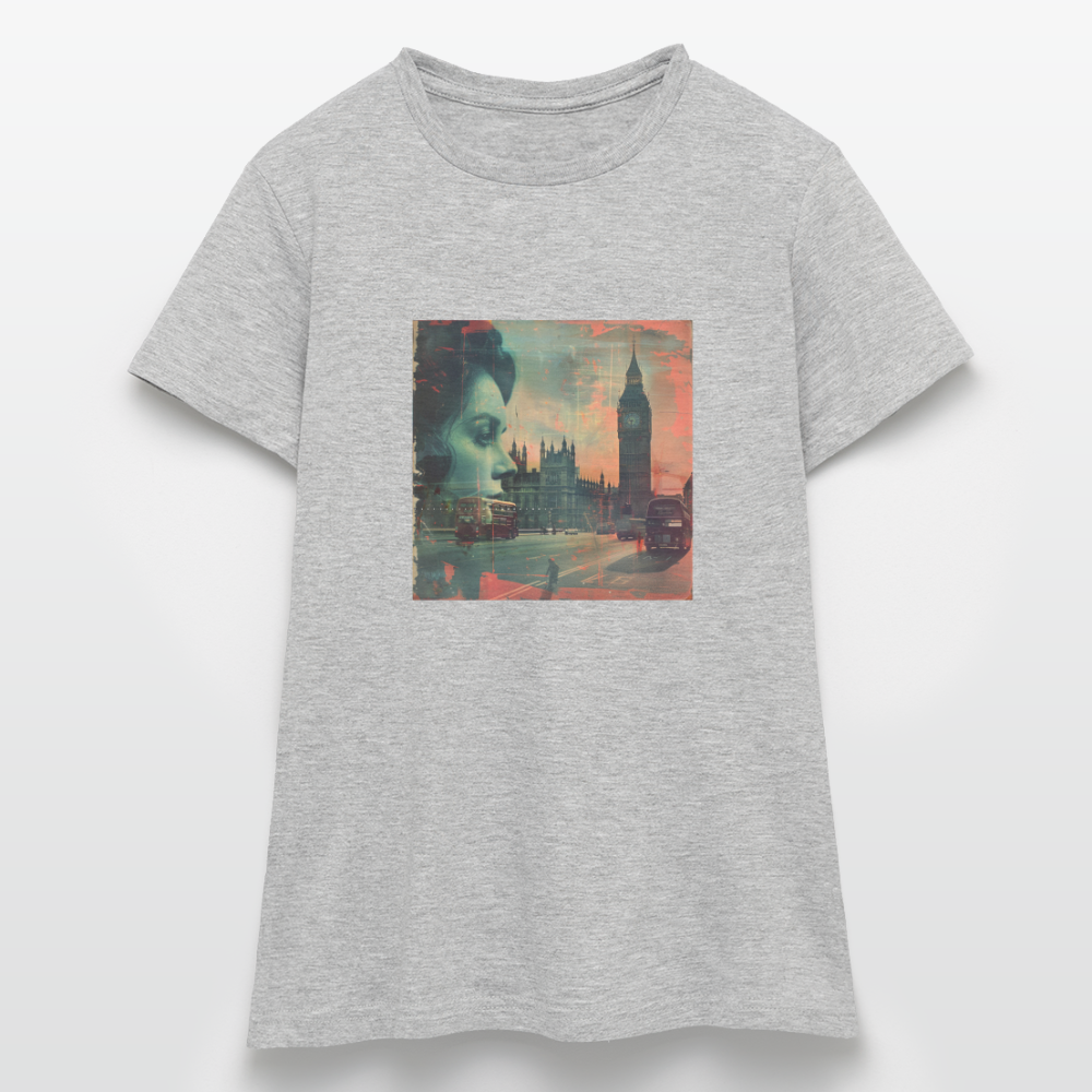The Beat of London, T-shirt dam - gråmelerad