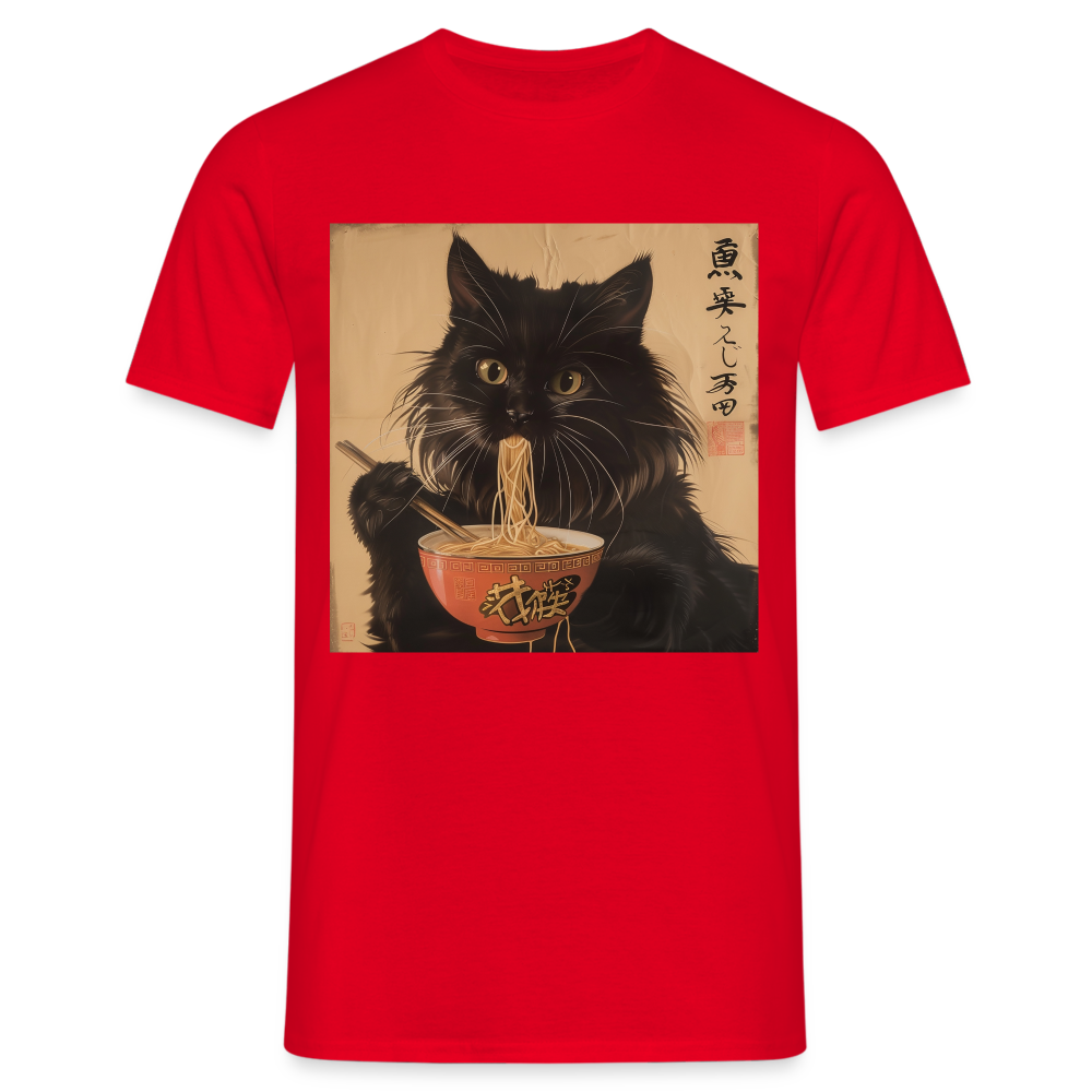 Kejsarens Katt och Ramens Hemlighet, T-shirt herr - röd