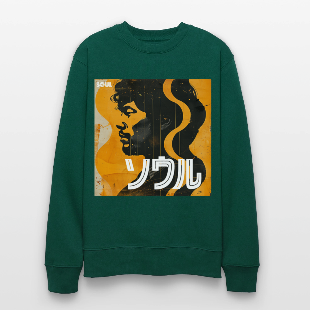 Nippon Grooves, Ekologisk sweatshirt CHANGER unisex från Stanley/Stella - skogsgrön